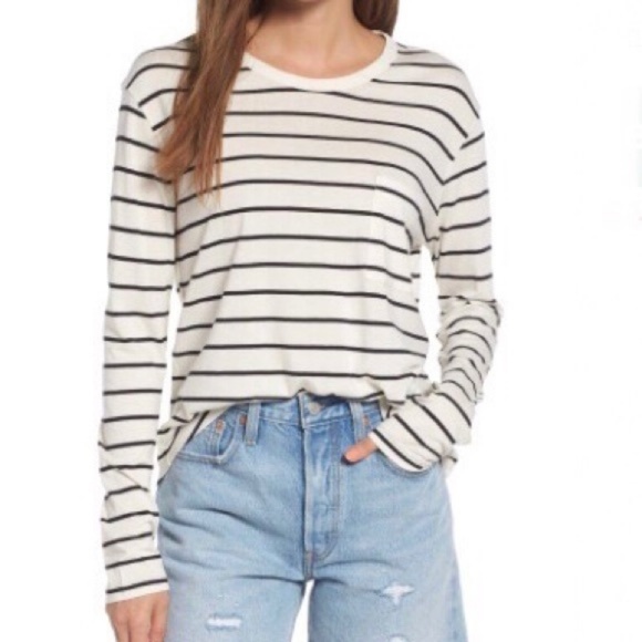 bp Tops - BP Relaxed Fit Long Sleeve Tee with Front Pocket